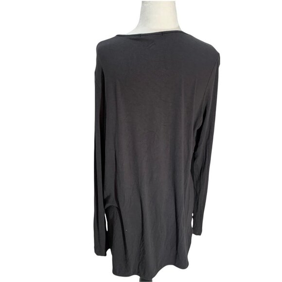 william Rast Black/Grey Long Sleeve Tunic T-shirt Top XS - Picture 5 of 8